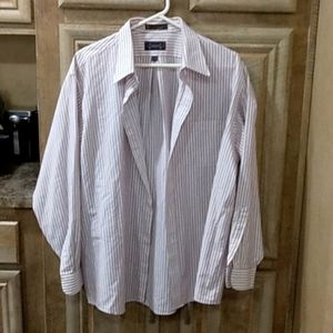 Nice Men's Size 18 1/2-34/35 Long Sleeve Button Down Dress Shirt (Big & Tall)